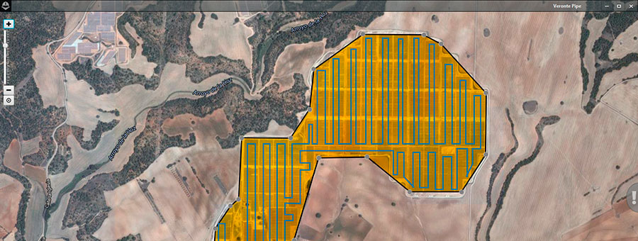 Renewable Energies control of facilities with UAVs - PIPE route